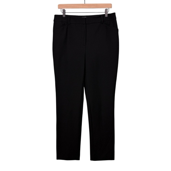 Chico's Black Straight Leg Dress Pant 8 Tall - Picture 1 of 7